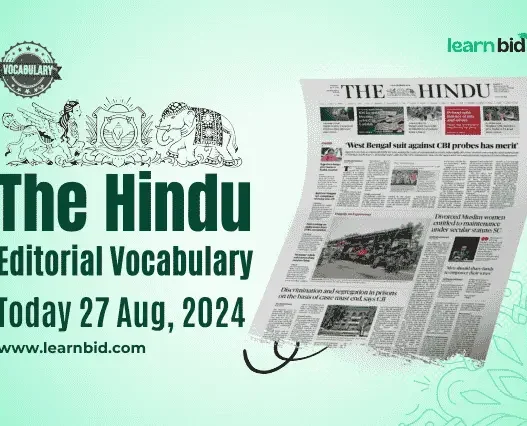 the hindu vocabulary 27 august 2024