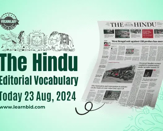 the hindu vocabulary 23 august 2024