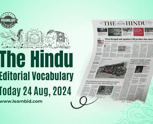 the hindu vocabulary 24 august 2024