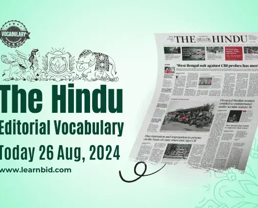 the hindu vocabulary 26 august 2024