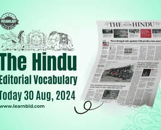 the hindu vocabulary 30 August 2024