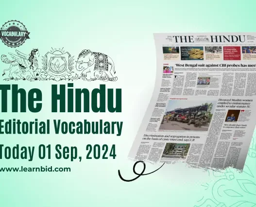 the hindu vocabulary 01 september 2024