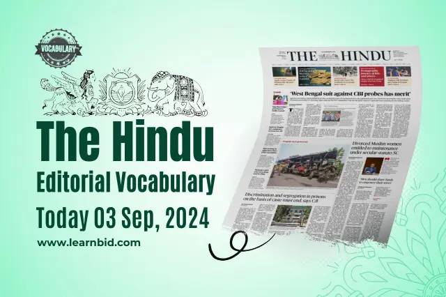 the hindu vocabulary 03 september 2024