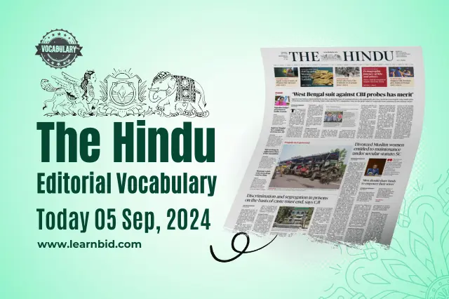 the hindu vocabulary 05 september 2024