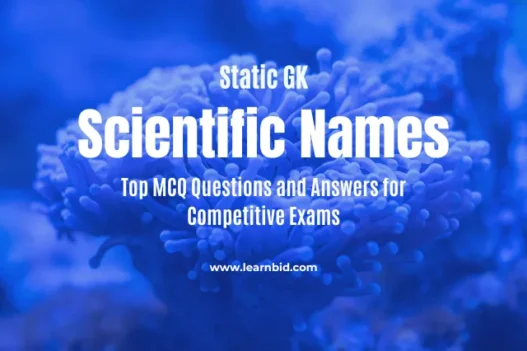 Scientific Names MCQ question answer